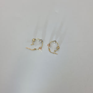 ARRACADAS PAR ORO 14 K 1.5 GRMS (SEMINUEVO)