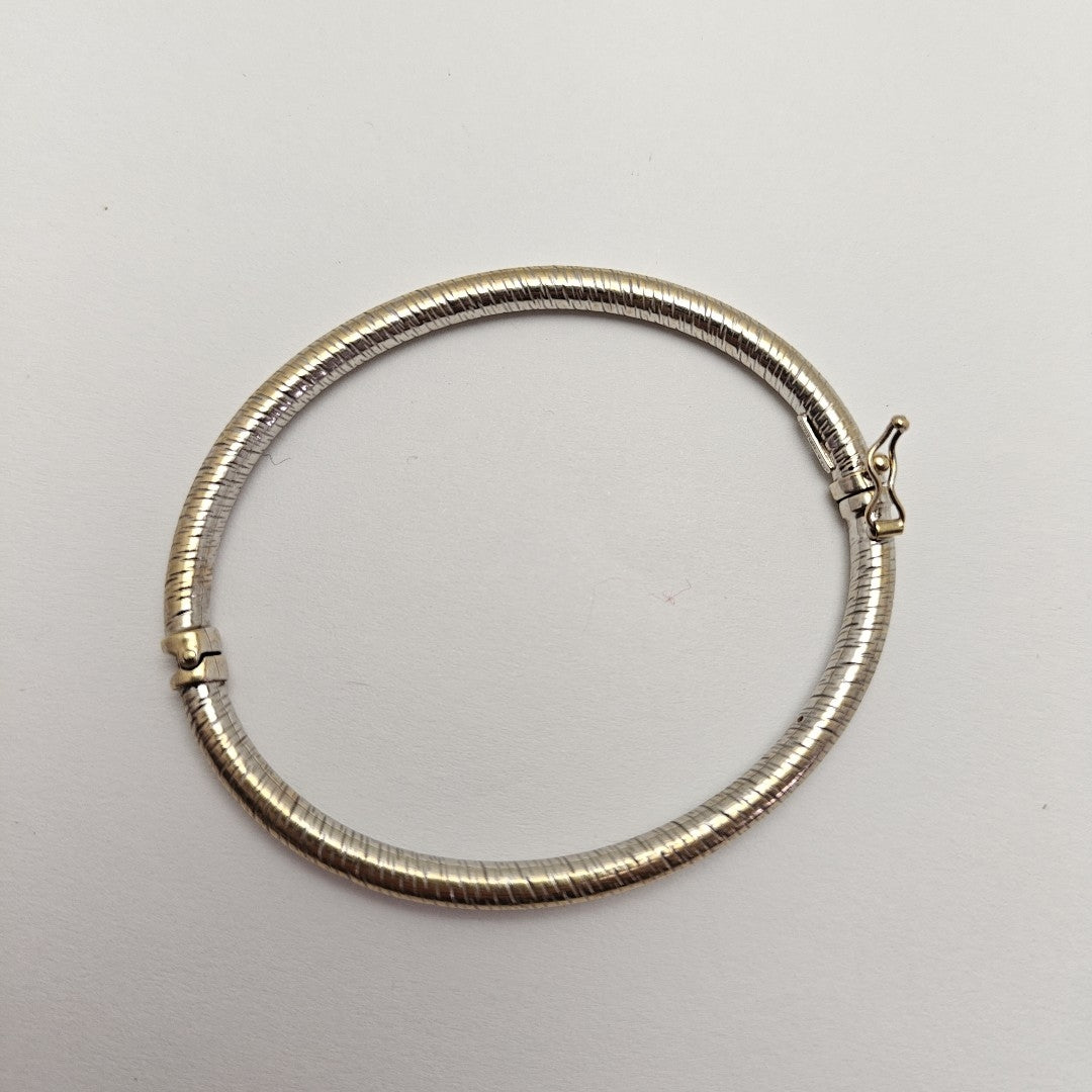 PULSERA RIGIDA ORO BLANCO 14 K 6,90 GRMS (SEMINUEVO)