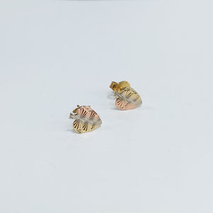 BROQUELES PAR ORO, ORO COMBINADO 14 K 1.2 GRMS (SEMINUEVO)