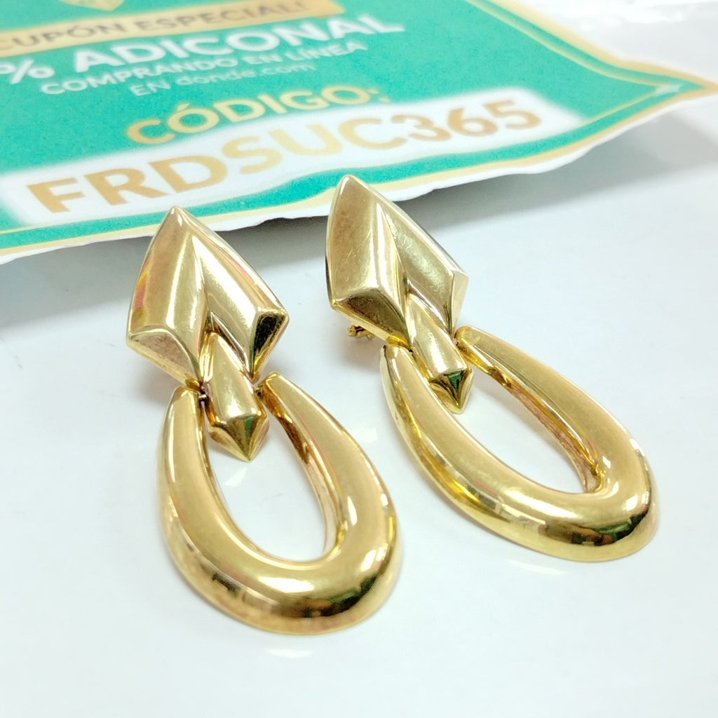 ARETES PAR ORO 14 K 17,80 GRMS (SEMINUEVO)