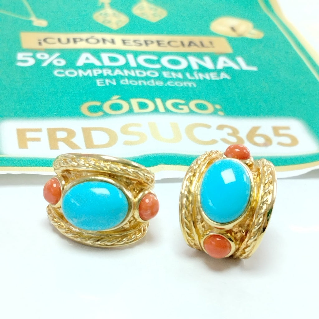 ARETES PAR ORO 14 K 20.9 GRMS (SEMINUEVO)