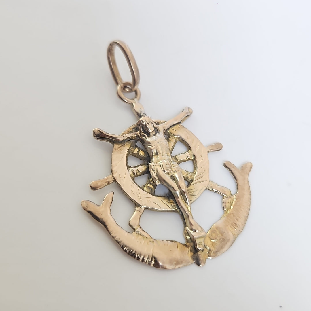 CRISTO EN ANCLA ORO 8 K 4,90 GRMS (SEMINUEVO)