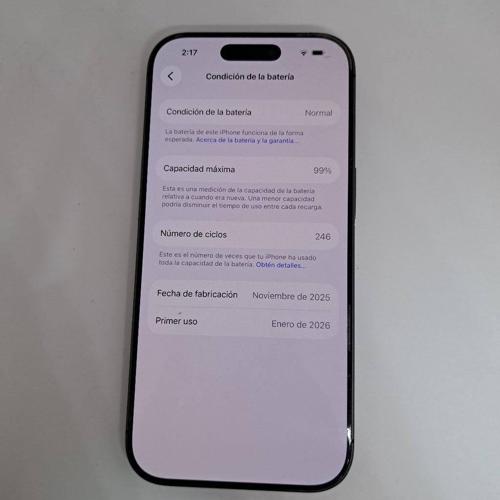 CELULAR APPLE IPHONE 17 A3519 (2025) 256 GB 8 GB RAM (SEMINUEVO)