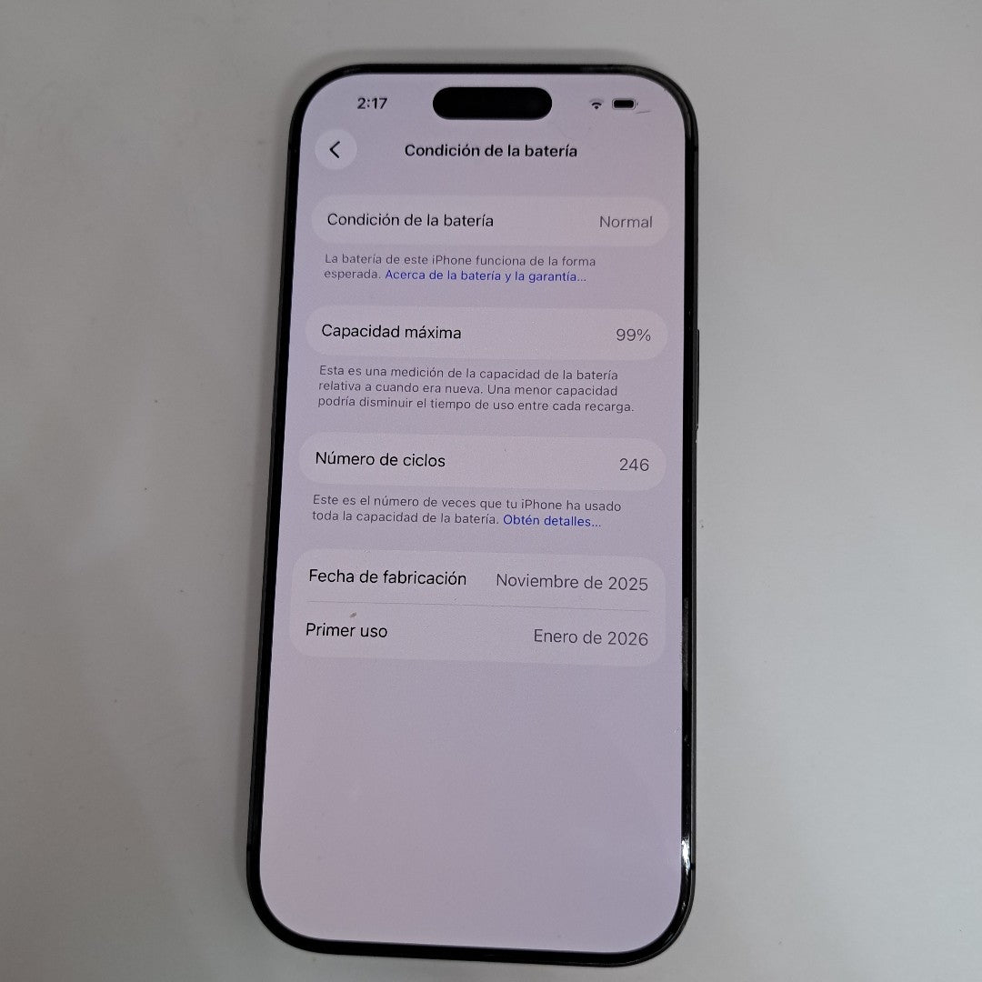 CELULAR APPLE IPHONE 17 A3519 (2025) 256 GB 8 GB RAM (SEMINUEVO)