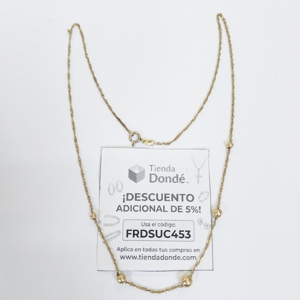 CADENA ORO 14 K 2,40 GRMS (SEMINUEVO)