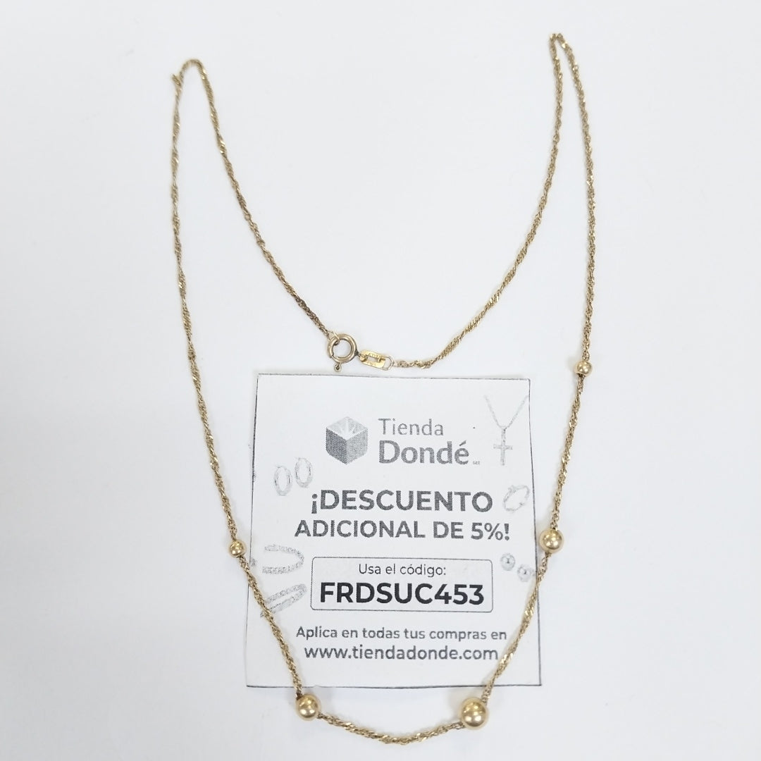 CADENA ORO 14 K 2,40 GRMS (SEMINUEVO)