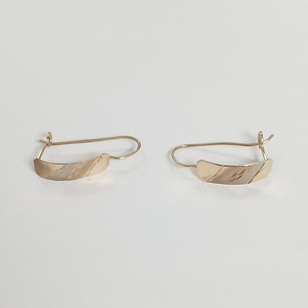 ARETES PAR ORO COMBINADO 10 K 0.9 GRMS (SEMINUEVO)