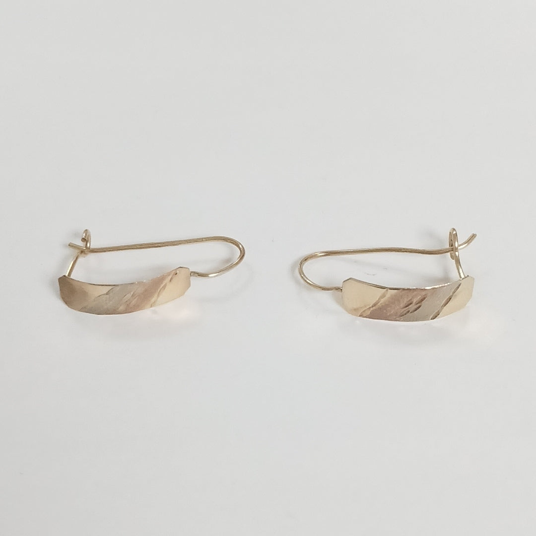 ARETES PAR ORO COMBINADO 10 K 0.9 GRMS (SEMINUEVO)