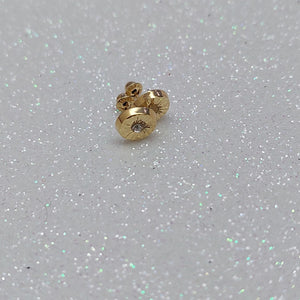 BROQUELES BROQUEL FIG BOTON C CIRCONIA 14K 0.2916 GR (NUEVO)