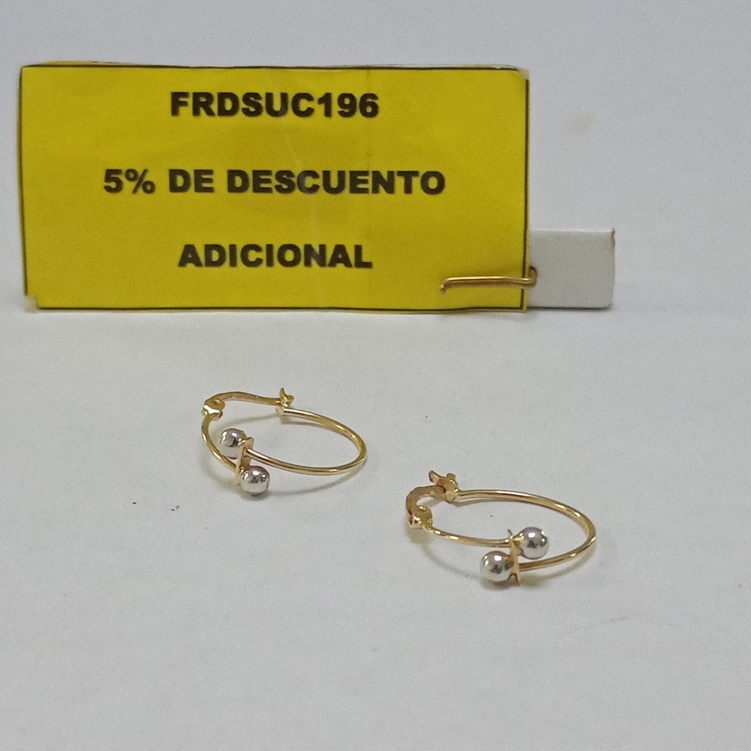 ARRACADAS PAR ORO 14 K 1,50 GRMS (SEMINUEVO)