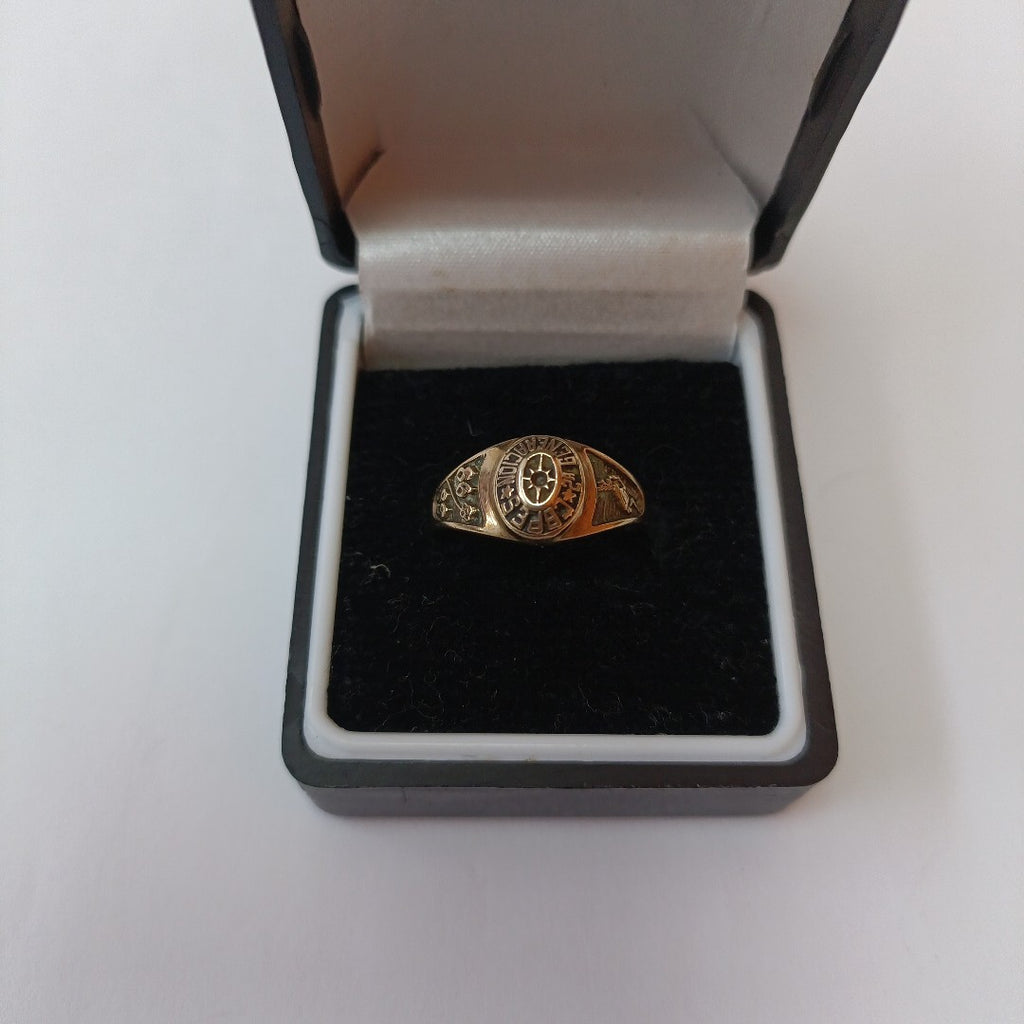 ANILLO DE GRADUACIÓN ORO 10 K 2.4 GRMS (SEMINUEVO)