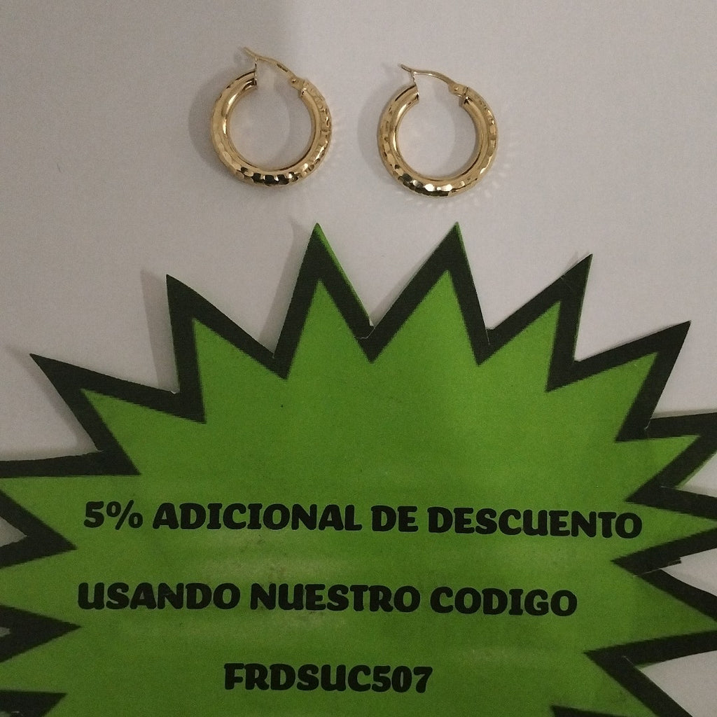ARRACADAS ORO 14K 2.5 (NUEVO)