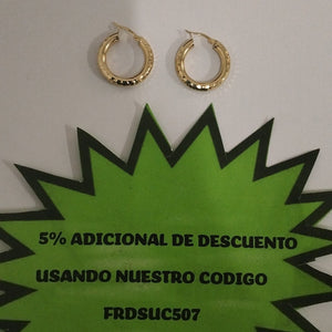 ARRACADAS ORO 14K 2.5 (NUEVO)