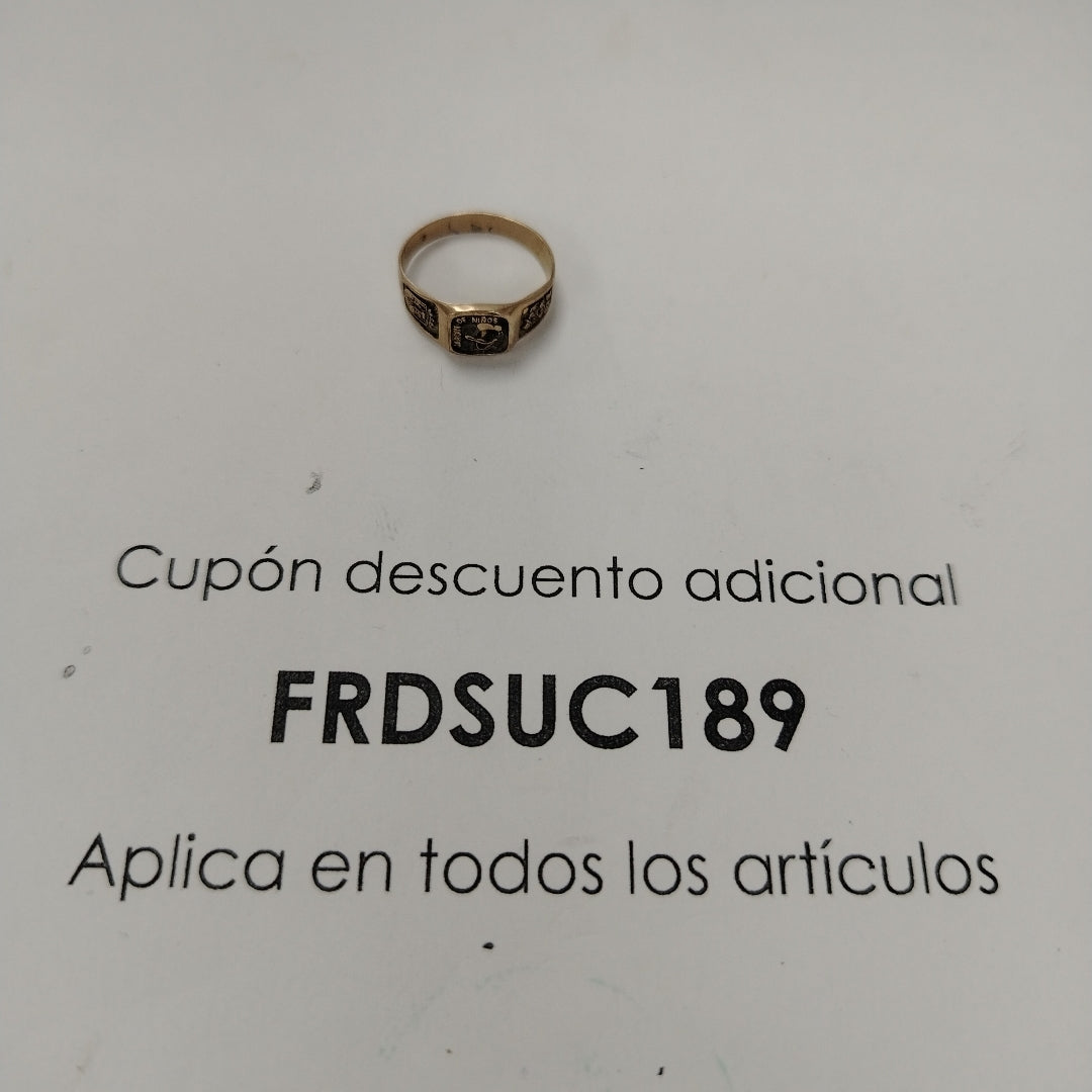 ANILLO DE GRADUACIÓN ORO 10 K 1,60 GRMS (SEMINUEVO)