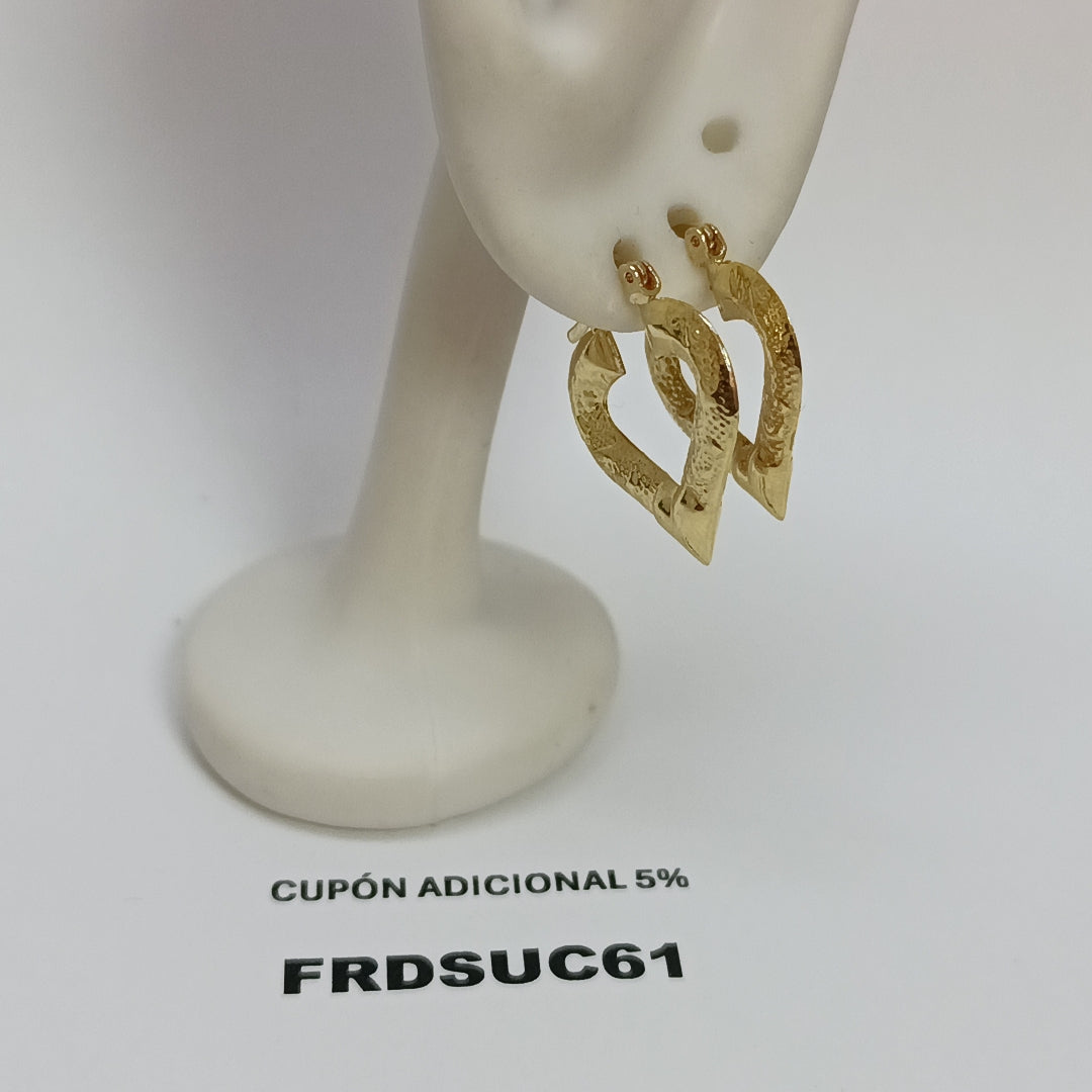 ARETES ARRACADAS 14K 1.8 GR (NUEVO)
