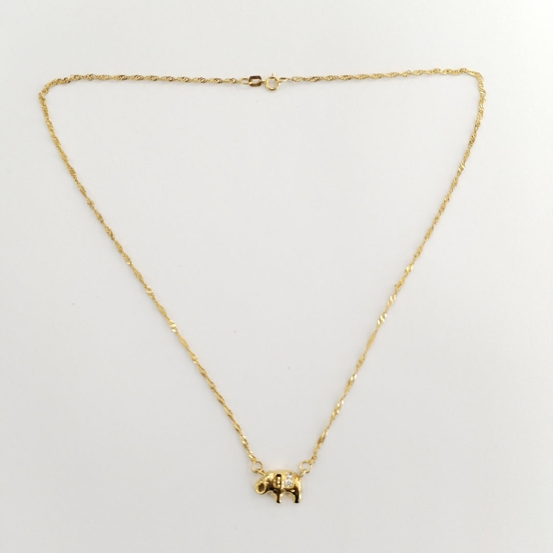 DIJE,GARGANTILLA ORO 14 K 3,30 GRMS (SEMINUEVO)