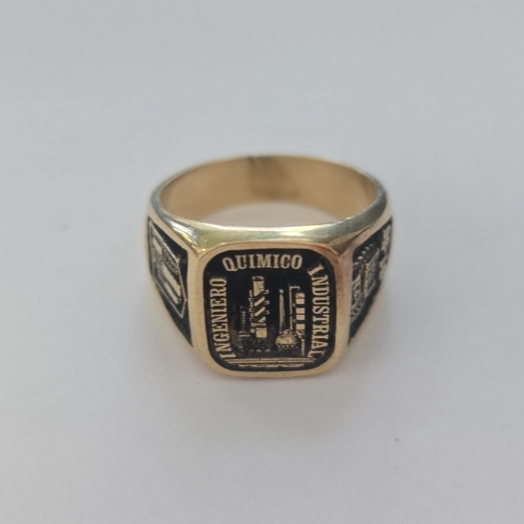 ANILLO DE GRADUACIÓN ORO 14 K 7.9 GRMS (SEMINUEVO)