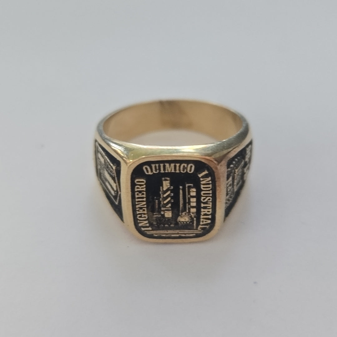 ANILLO DE GRADUACIÓN ORO 14 K 7.9 GRMS (SEMINUEVO)