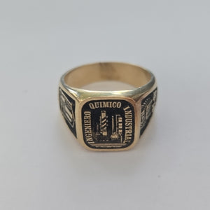 ANILLO DE GRADUACIÓN ORO 14 K 7.9 GRMS (SEMINUEVO)