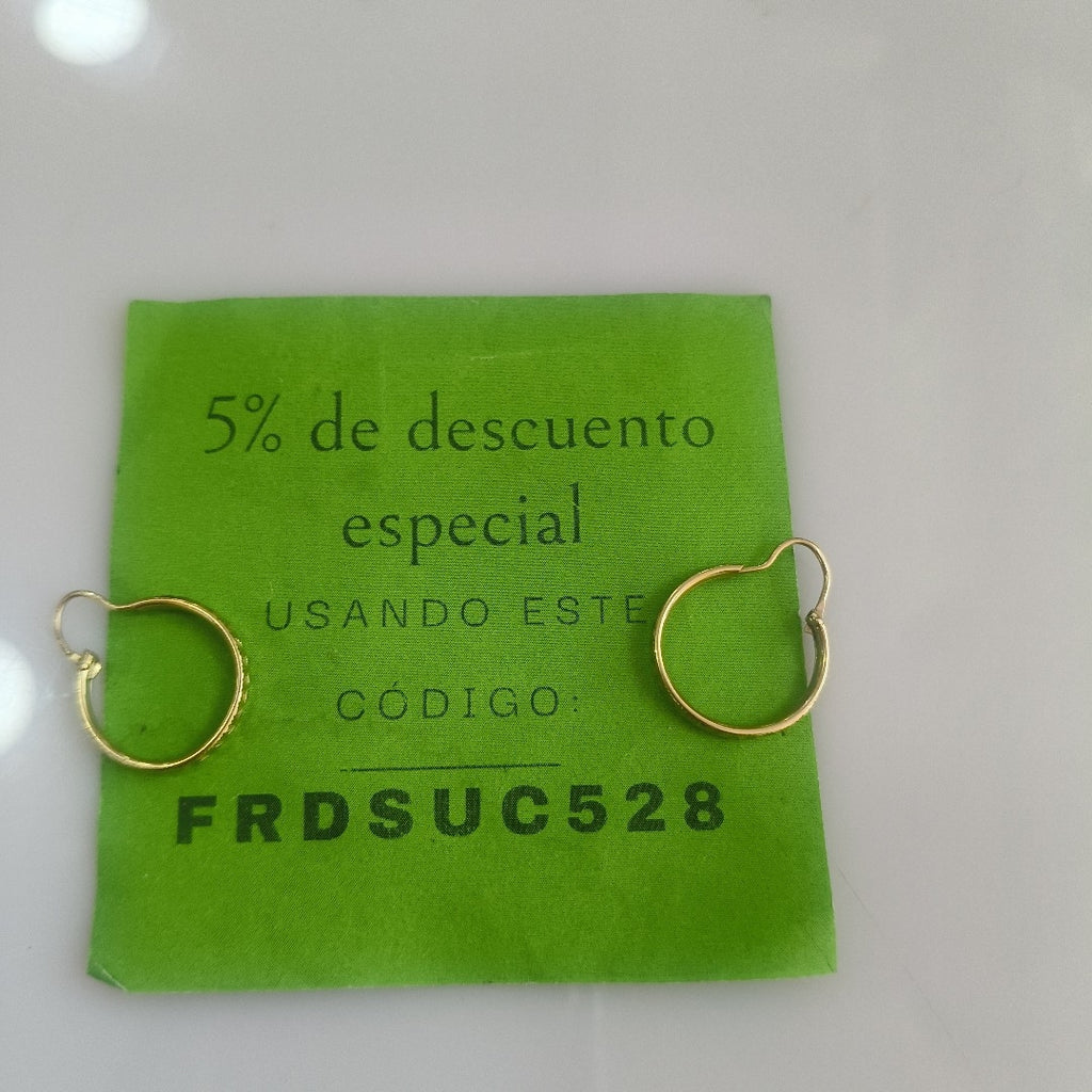 ARRACADAS PAR ORO 14 K 1.8 GRMS (SEMINUEVO)
