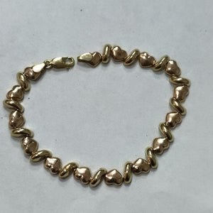 PULSERA ORO COMBINADO 14 K 5,20 GRMS (SEMINUEVO)