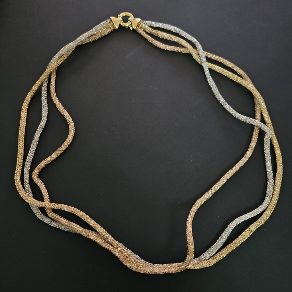GARGANTILLA ORO COMBINADO 14 K 36.6 GRMS (SEMINUEVO)