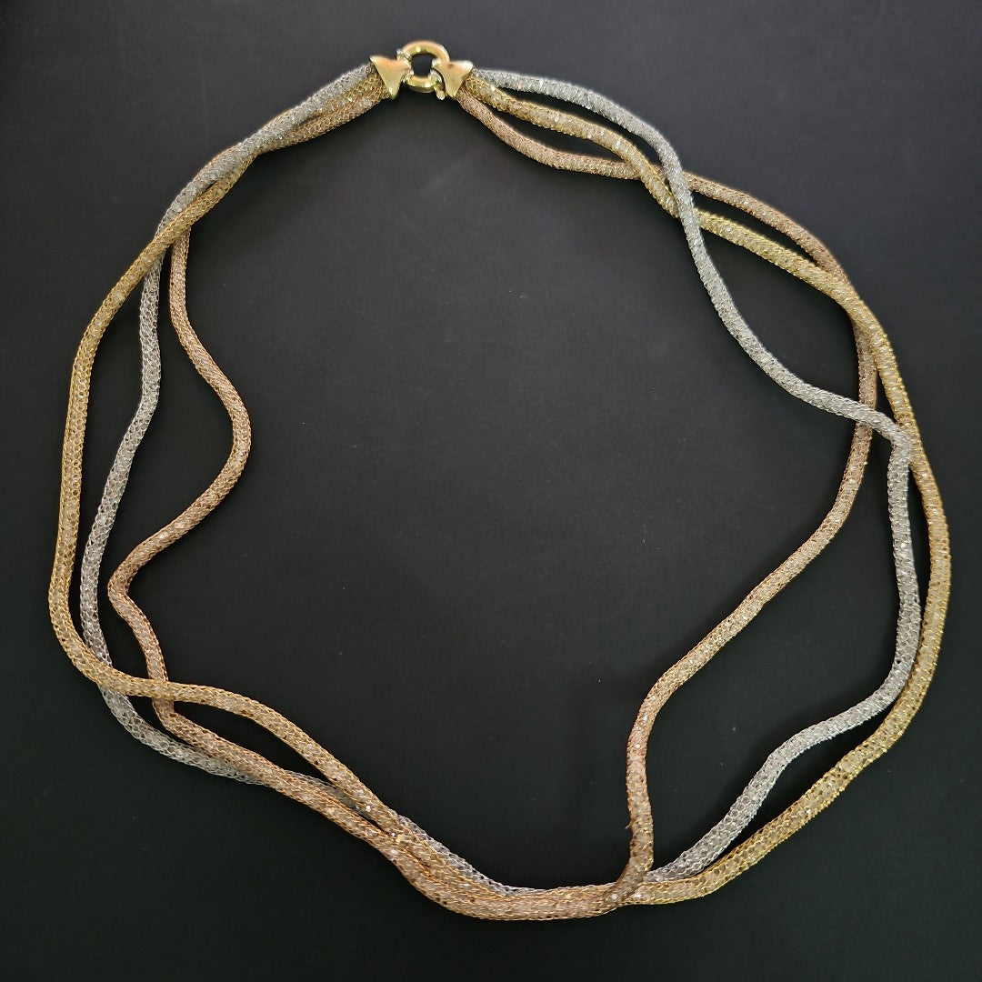 GARGANTILLA ORO COMBINADO 14 K 36.6 GRMS (SEMINUEVO)
