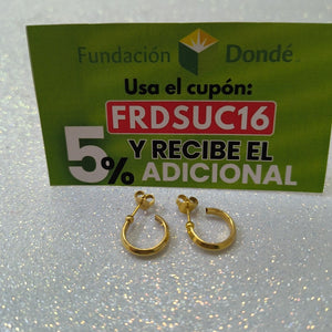 ARETES PAR ORO 14 K 1,90 GRMS (SEMINUEVO)
