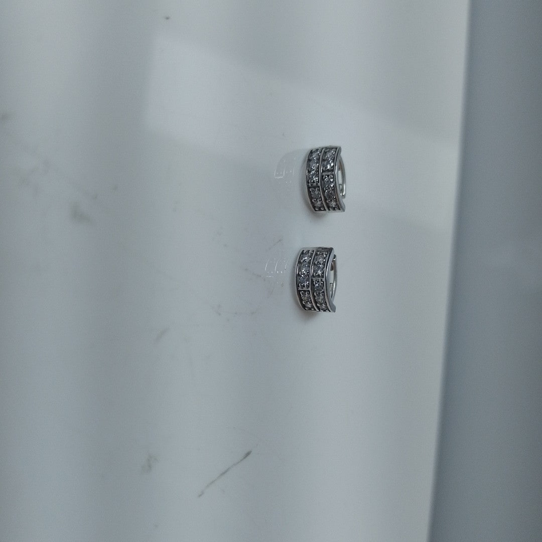 ARRACADAS PAR ORO BLANCO 14 K 2.2 GRMS (SEMINUEVO)