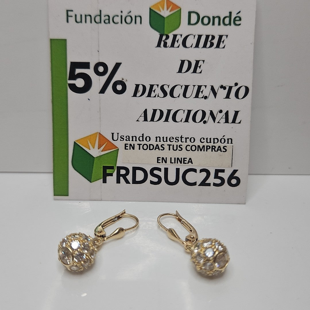 ARETES PAR ORO 14 K 4,80 GRMS (SEMINUEVO)