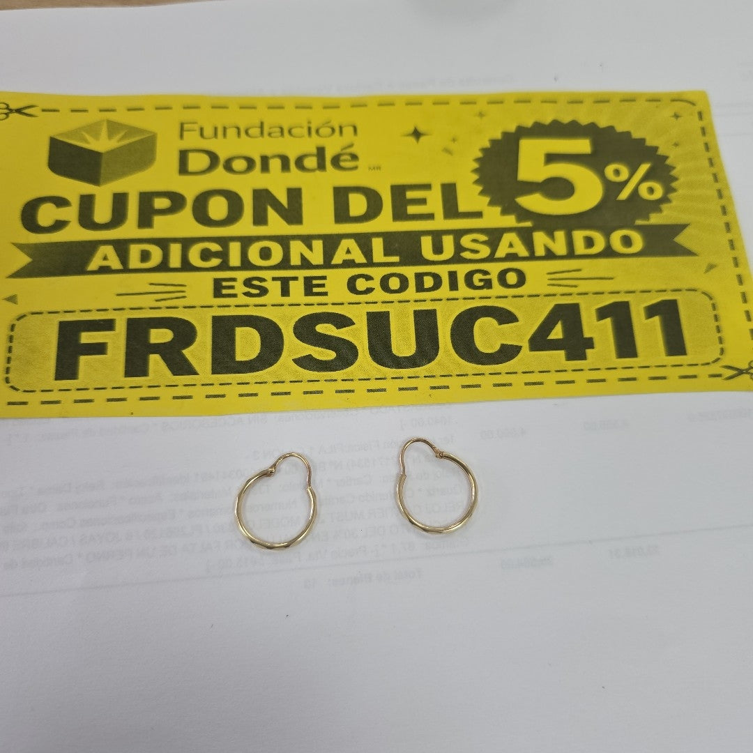 ARRACADAS PAR ORO 10 K 1.2 GRMS (SEMINUEVO)