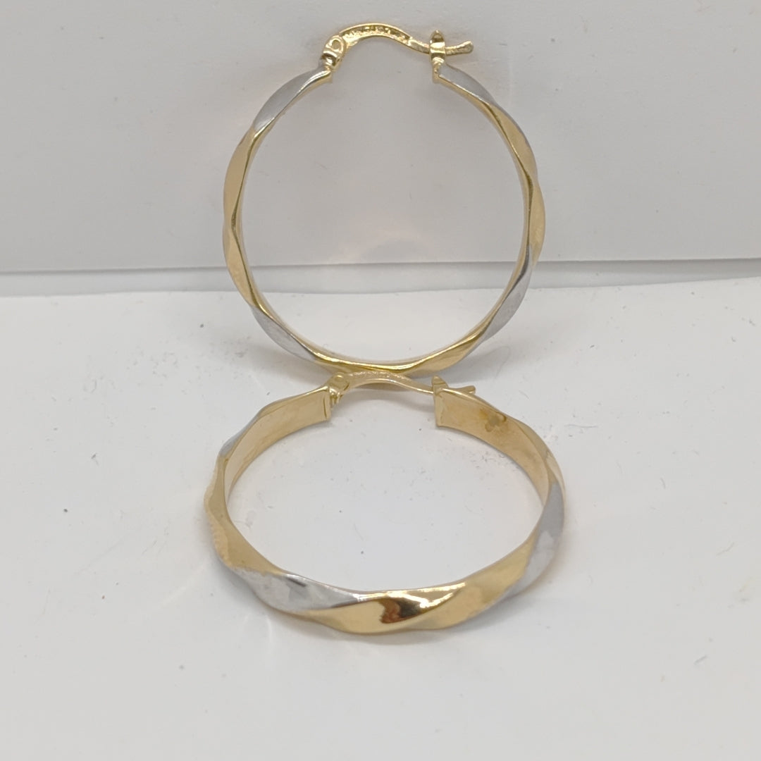 ARRACADAS PAR ORO COMBINADO 10 K 2,80 GRMS (SEMINUEVO)
