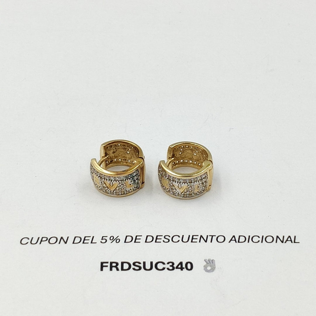 ARRACADAS PAR ORO 14 K 7,80 GRMS (SEMINUEVO)