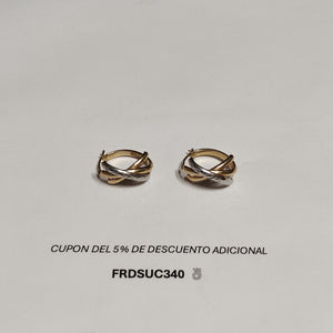 ARRACADAS PAR ORO,ORO COMBINADO 10 K 2,60 GRMS (SEMINUEVO)