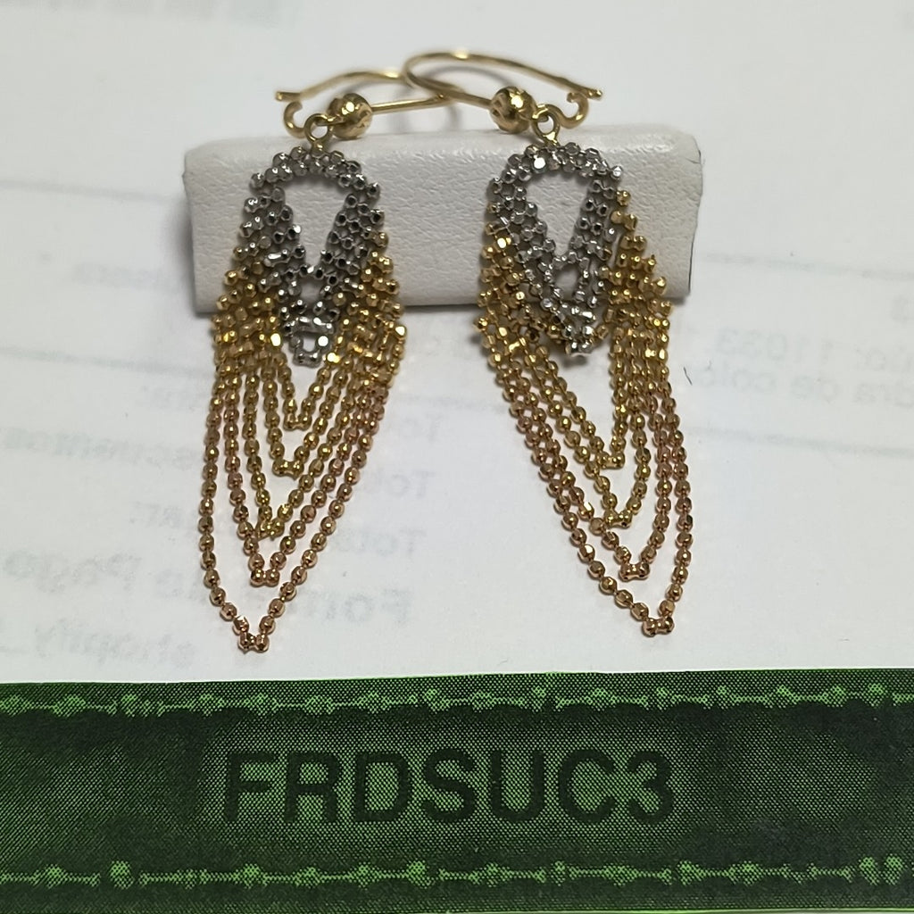 ARETES PAR ORO 14 K 2,50 GRMS (SEMINUEVO)