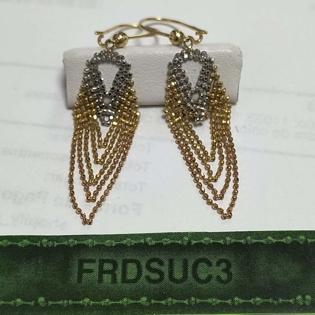 ARETES PAR ORO 14 K 2,50 GRMS (SEMINUEVO)