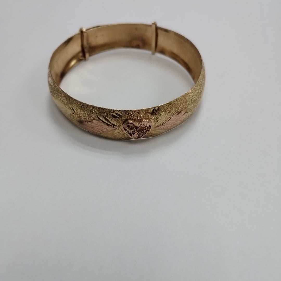 PULSERA RIGIDA ORO,ORO COMBINADO 10 K 13,70 GRMS (SEMINUEVO)