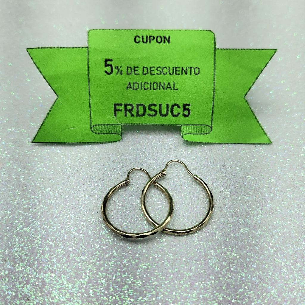 ARRACADAS PAR ORO 14 K 2 GRMS (SEMINUEVO)