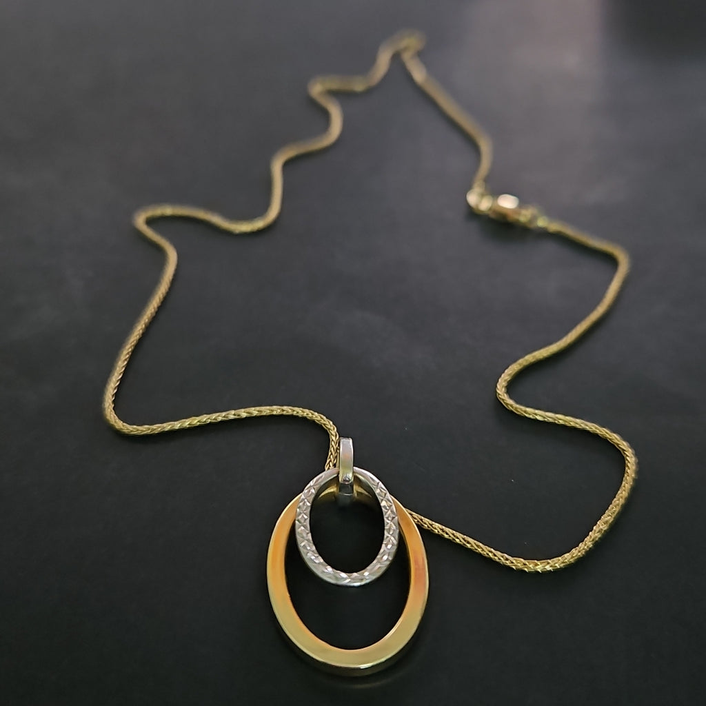 GARGANTILLA ORO COMBINADO 14 K 4.1 GRMS (SEMINUEVO)
