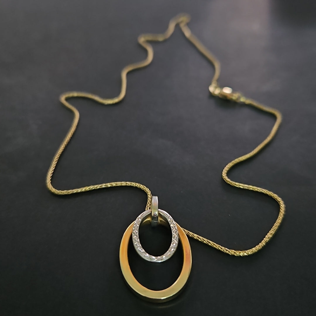 GARGANTILLA ORO COMBINADO 14 K 4.1 GRMS (SEMINUEVO)