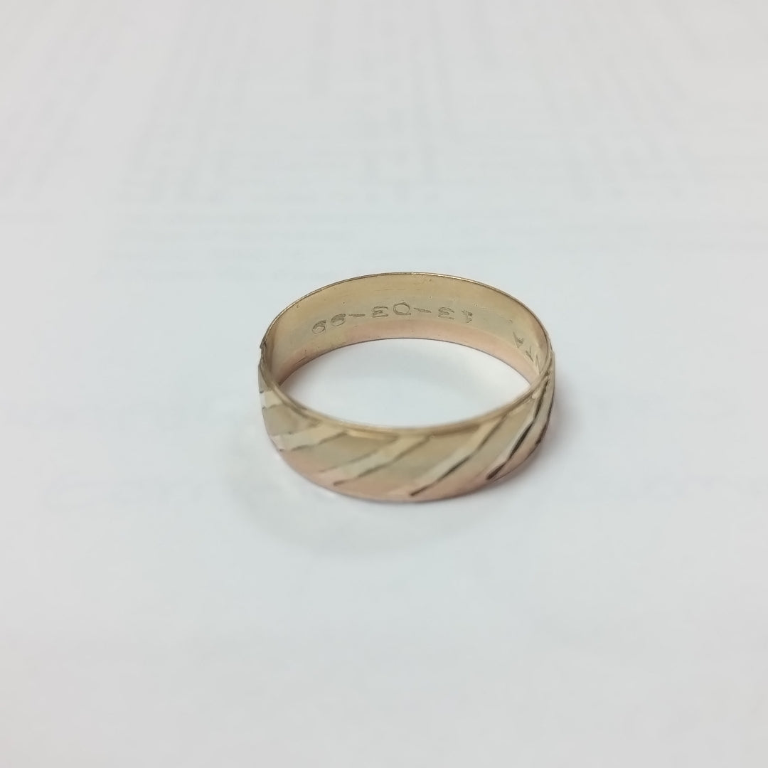 ARGOLLA ORO COMBINADO 14 K 2.9 GRMS (SEMINUEVO)