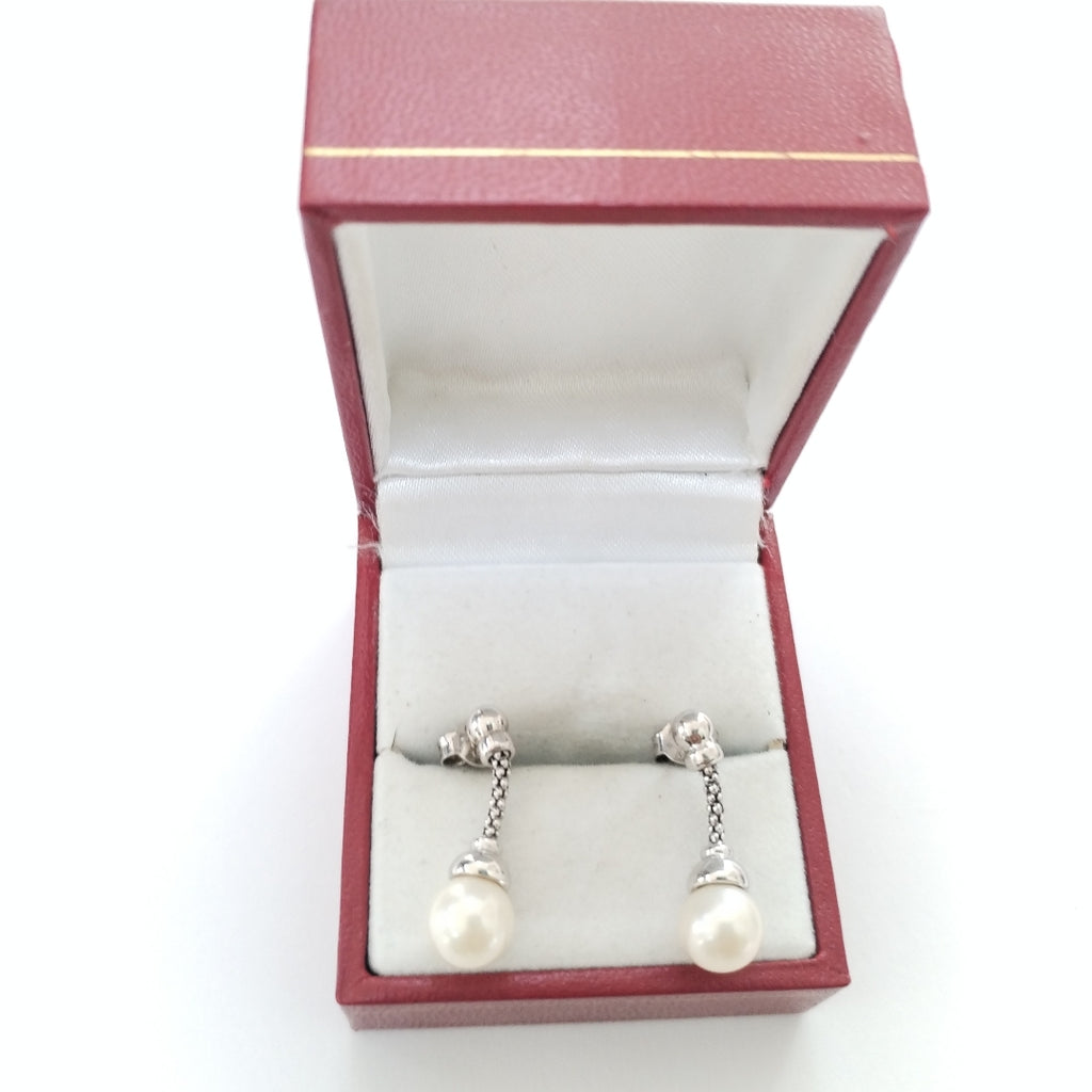 BROQUELES PAR ORO, ORO BLANCO 14 K 3.6 GRMS (SEMINUEVO)