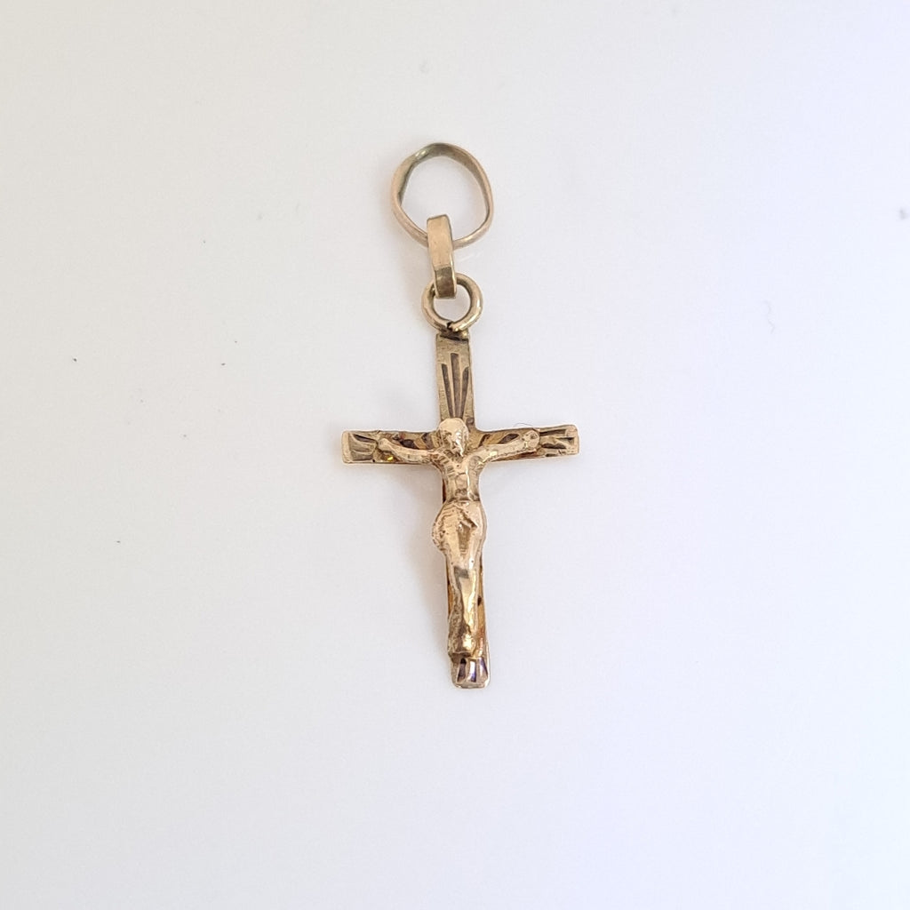 CRUCIFIJO ORO 10 K 1.1 GRMS (SEMINUEVO)