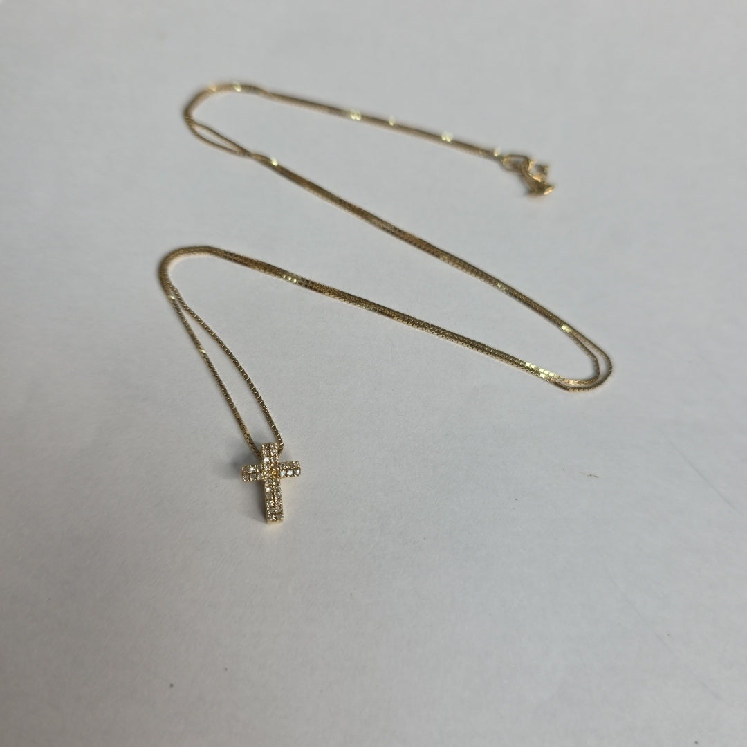CADENA, CRUZ ORO 14 K 1.6 GRMS (SEMINUEVO)