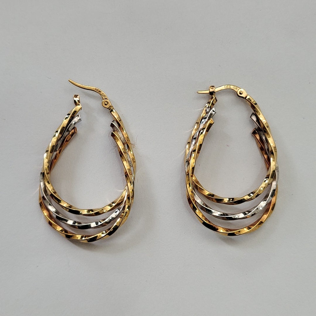 ARRACADAS PAR ORO 14 K 3,40 GRMS (SEMINUEVO)