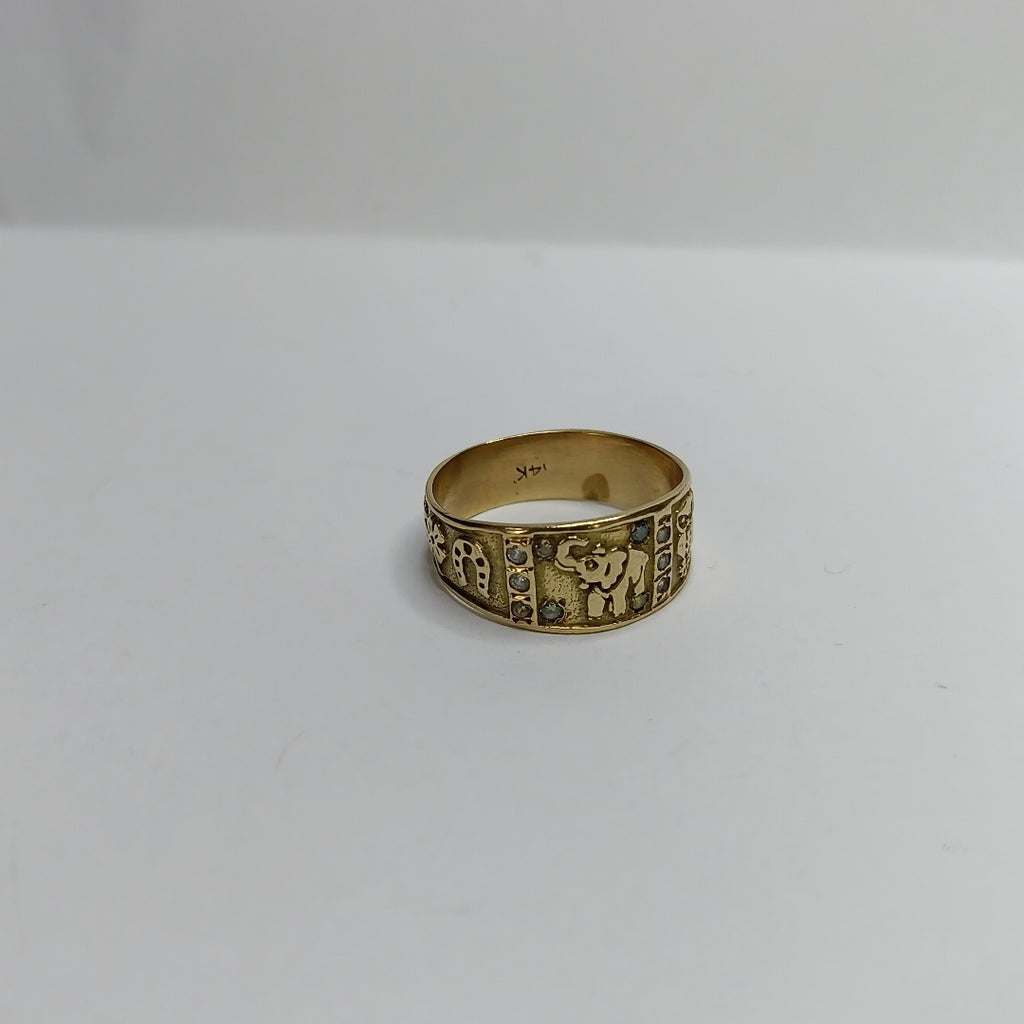 ARGOLLA DE LA SUERTE ORO 14 K 3,50 GRMS (SEMINUEVO)
