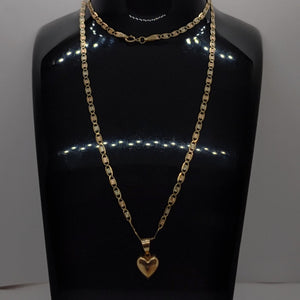 CADENA, DIJE ORO COMBINADO 10 K 5 GRMS (SEMINUEVO)