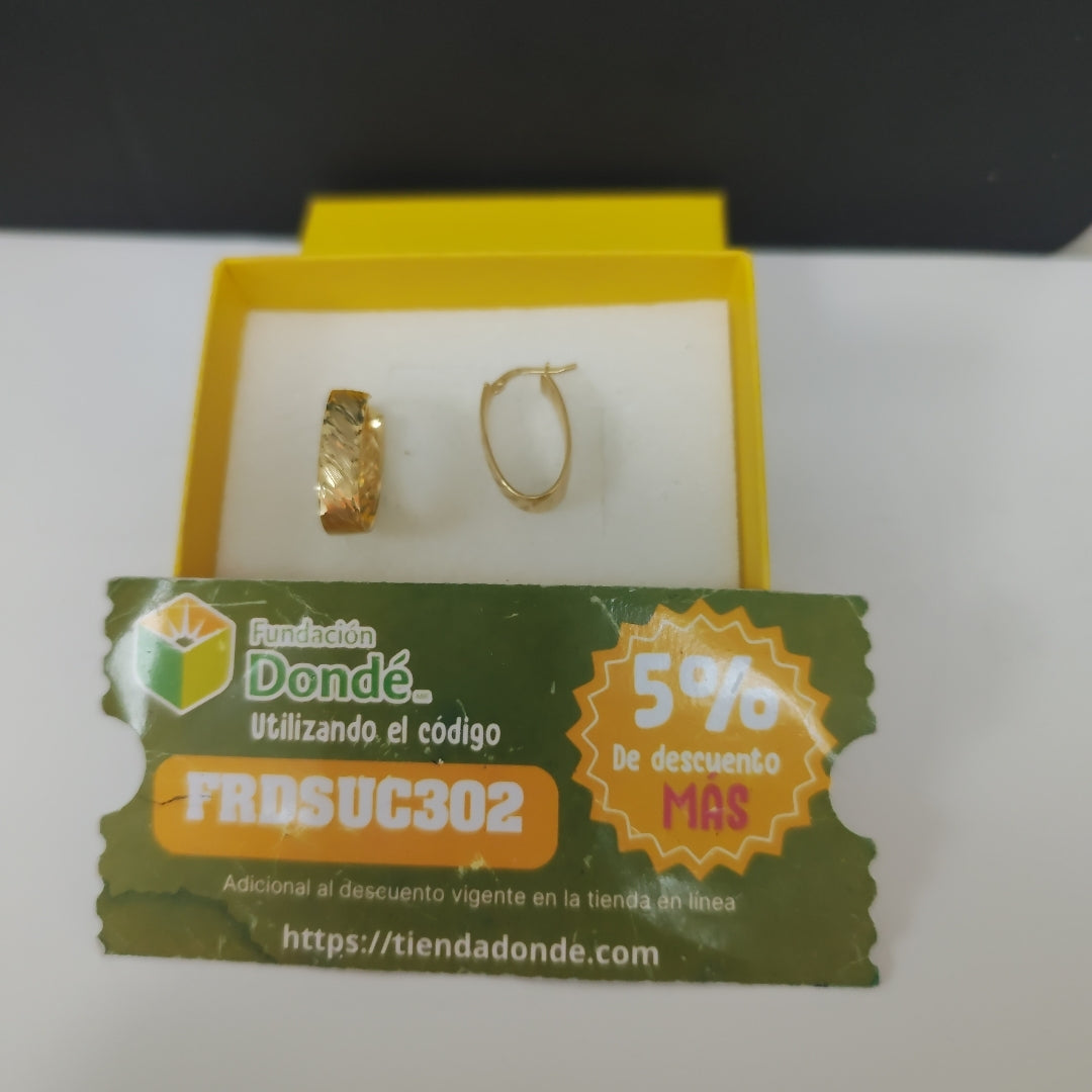 ARRACADAS PAR ORO 14 K 2.7 GRMS (SEMINUEVO)