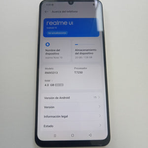 CELULAR REALME NOTE 70 RMX5313 (2025) 128 GB 4 GB RAM (SEMINUEVO)