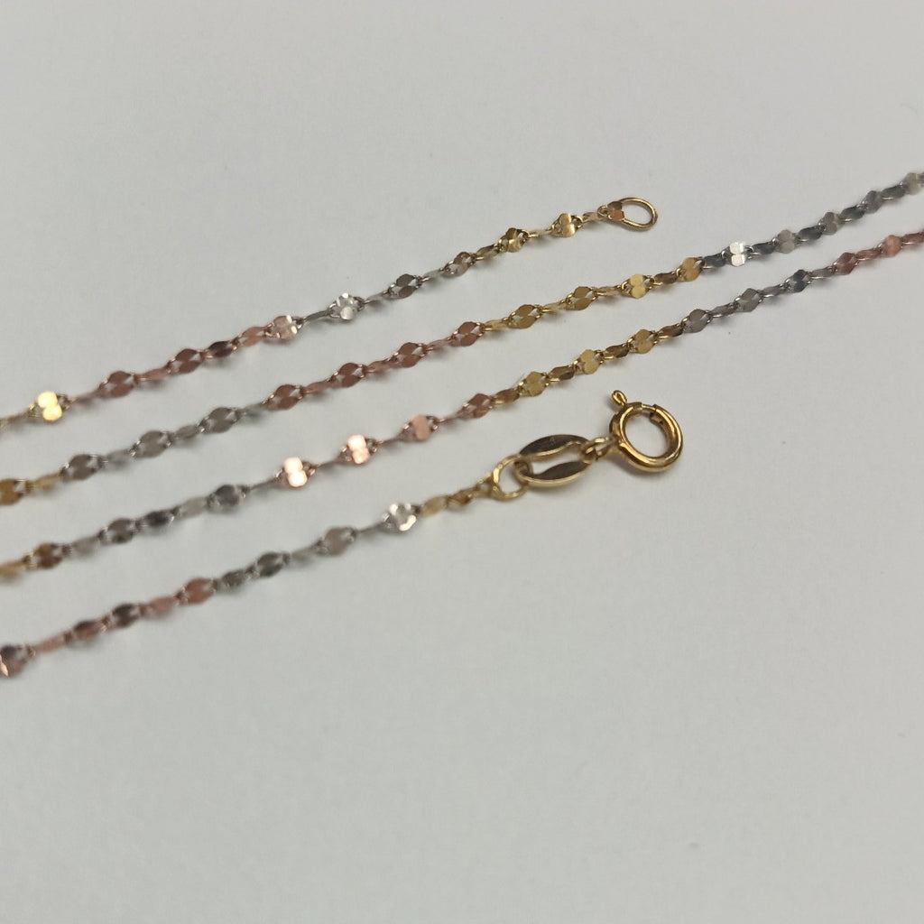 CADENA ORO COMBINADO 14 K 0,70 GRMS (SEMINUEVO)